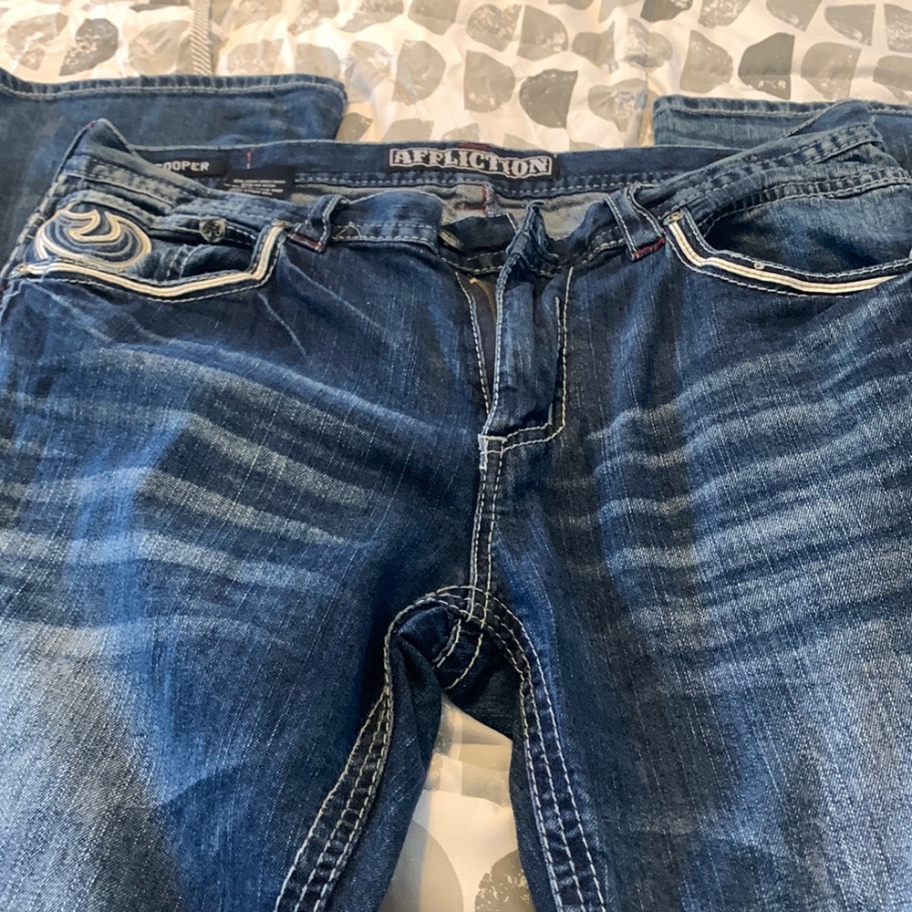 Affliction Black Premium jeans cooper cut size 34/34 in great used condition